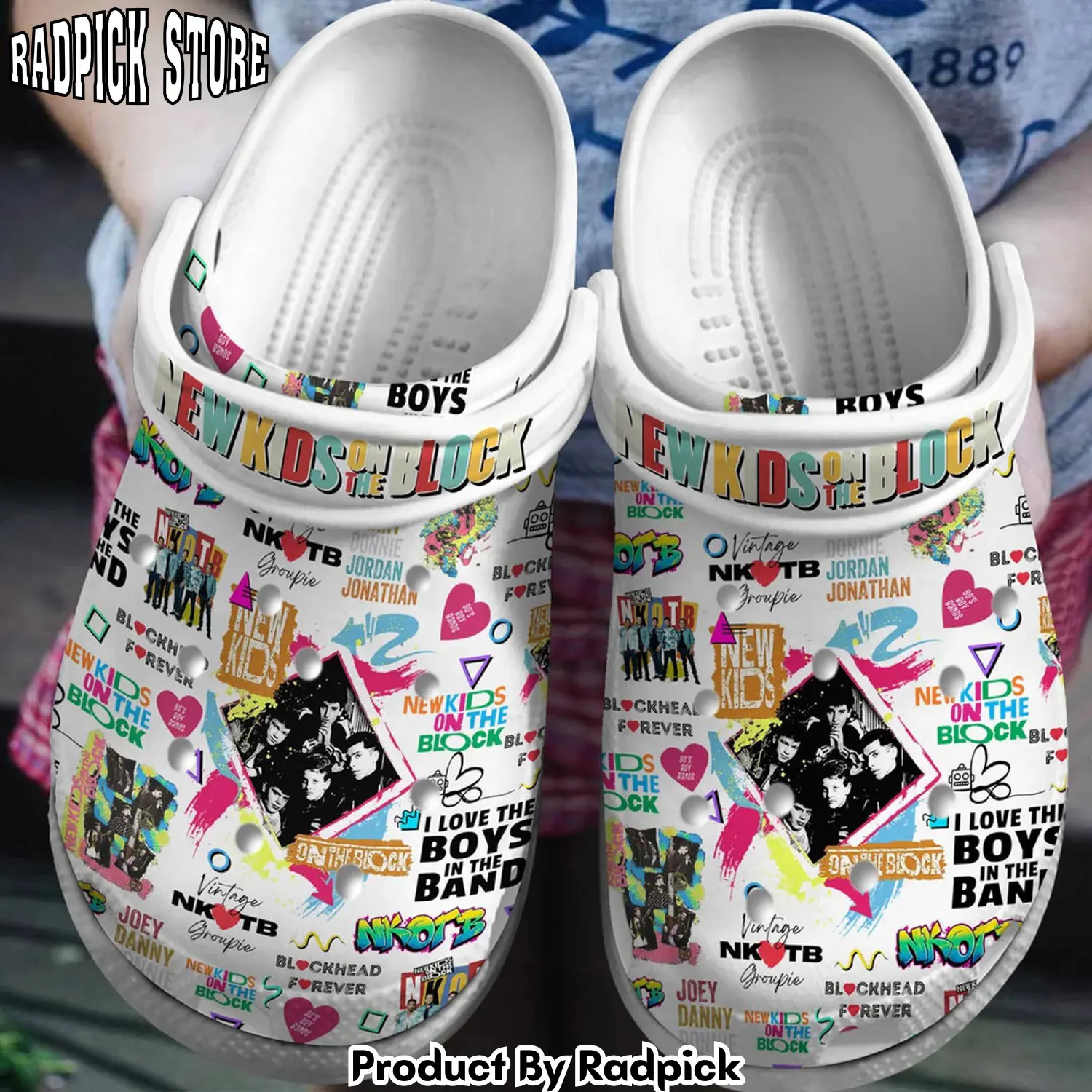 Radpick premium new kids on the block music clogs shoes comfortable for men women rp6522199